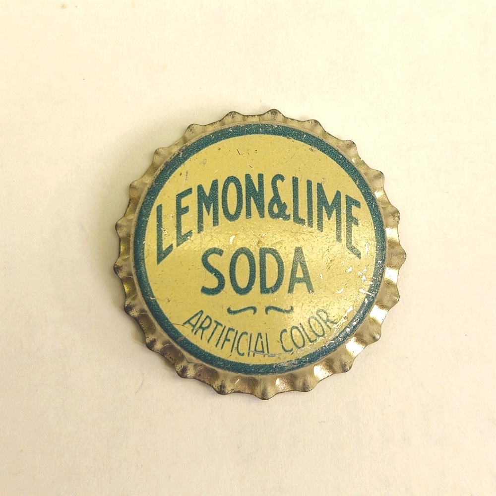 Lemon and Lime Soda Bottle Cap Button Cover